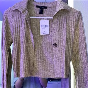 Forever 21 cropped light sweater